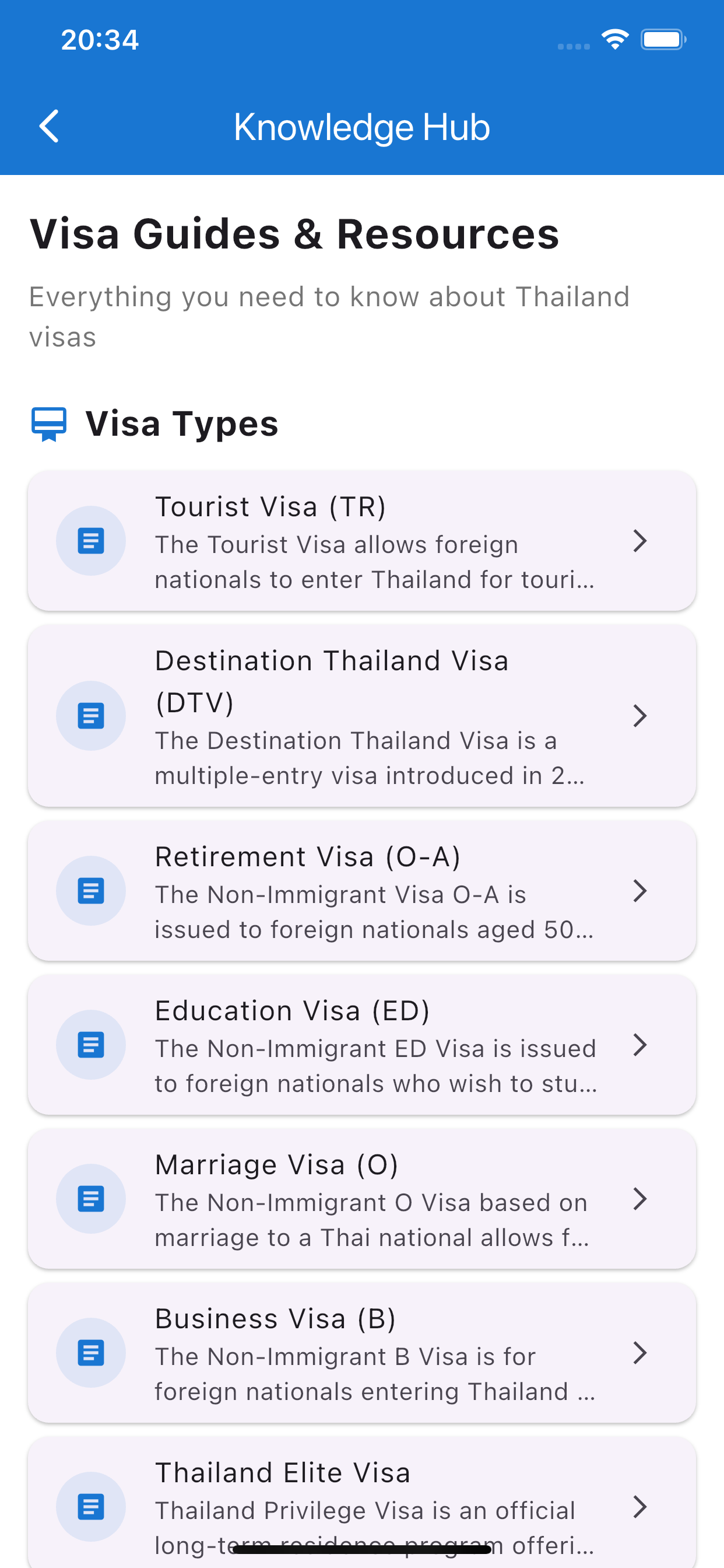 App screenshot documents